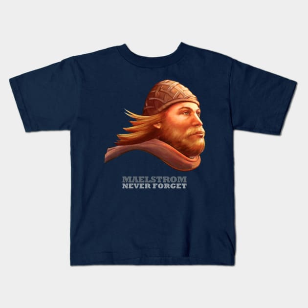 Maelstrom Viking - Epcot - Norway - "Never Forget" Kids T-Shirt by finadesignco